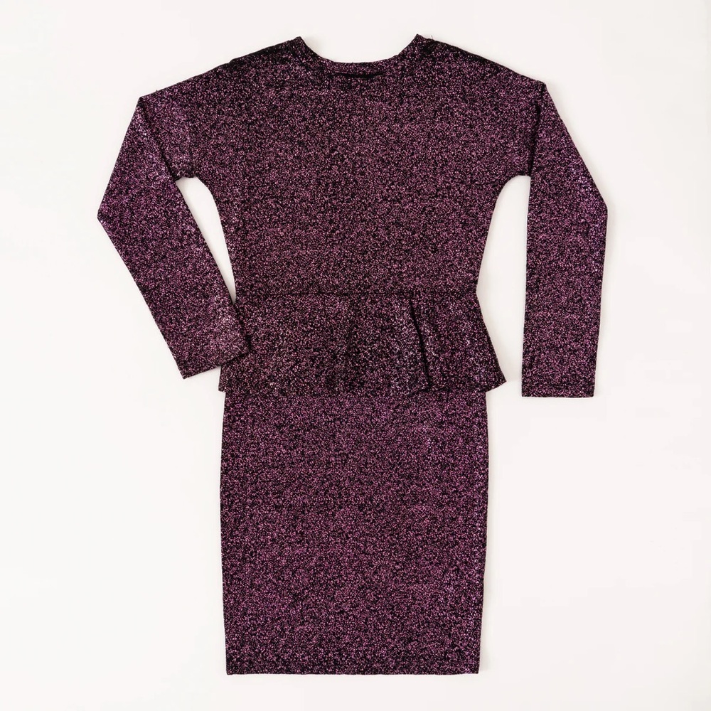 Kidpik Shimmering Pink and Black Dress